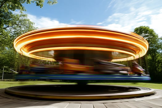 A carousel ride photo