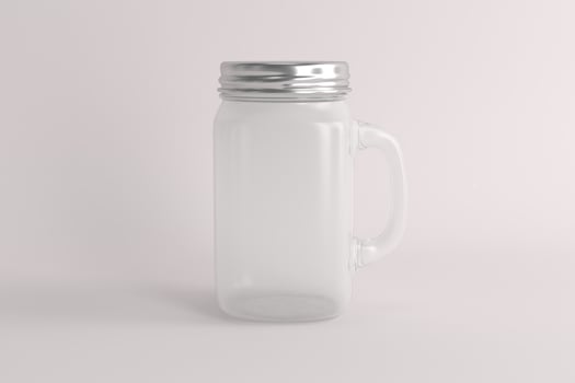 The Versatile Glass Mason Jar Mug with Secure Lid and Sturdy Handle for Every Refreshing Sip. photo