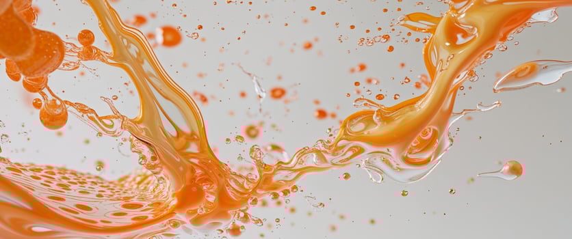 Abstract Orange and White Swirling Liquid Background. photo