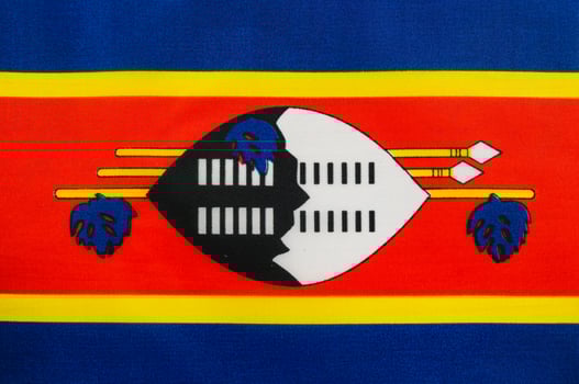 Flag of Eswatini displayed in vibrant colors photo