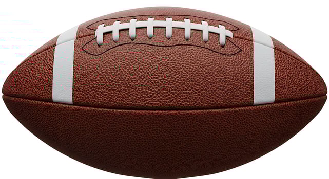American Football Close-up Isolated on White Background for Sports Imagery photo