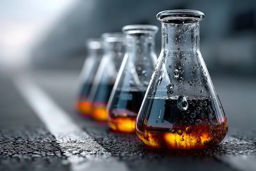 Colorful liquid experiments showcase science in modern laboratory environment photo