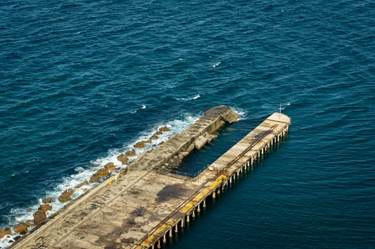 Old concrete jetty photo