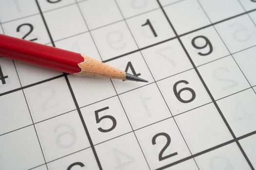 Sudoku puzzle game photo
