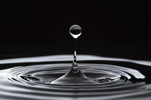 Water Droplet Creating Ripples in Still Water photo