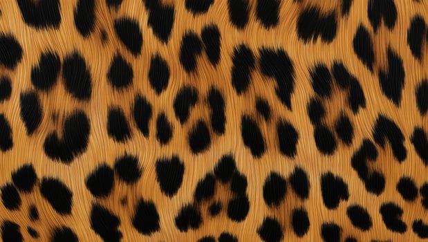 Leopard pattern fabric with rich textures showcasing bold black spots on a warm golden background ideal for fashion and interior design applications photo