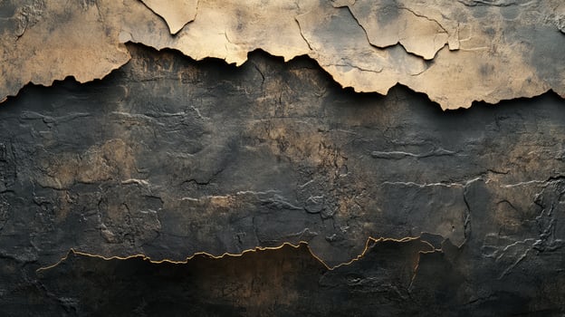 A black and gold grunge wall with cracks photo