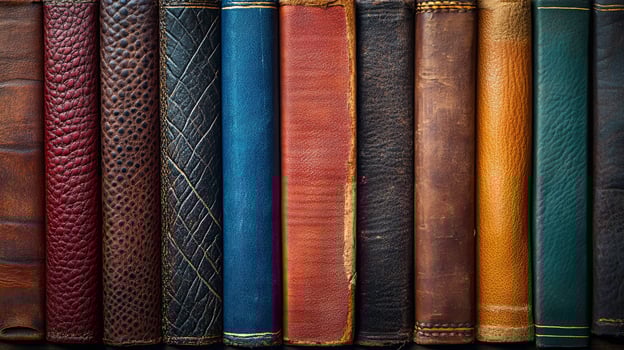 Vintage Books Collection on Shelf photo