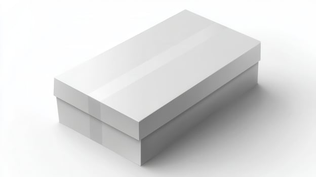 A white box on a white background photo