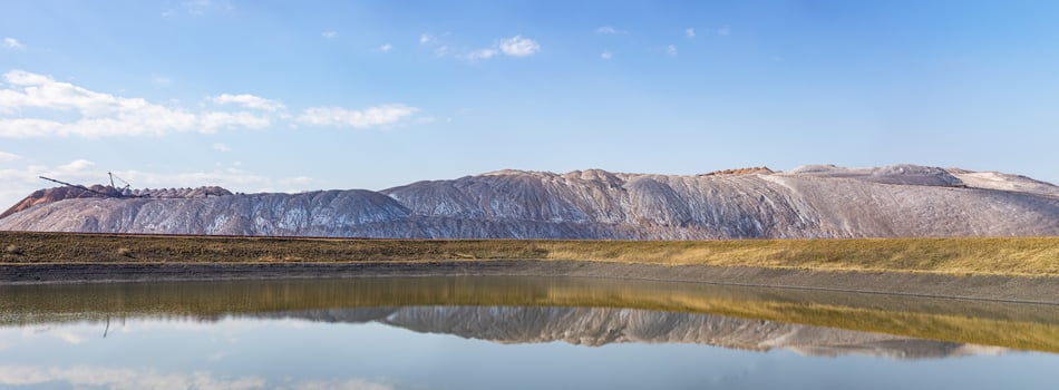 A large mountain in the distance photo