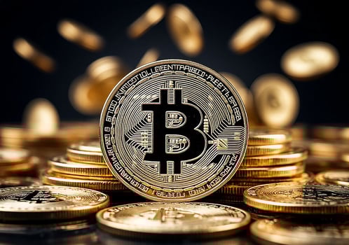 Bitcoin is a modern way of exchange and this crypto currency is a convenient means of payment in the financial photo