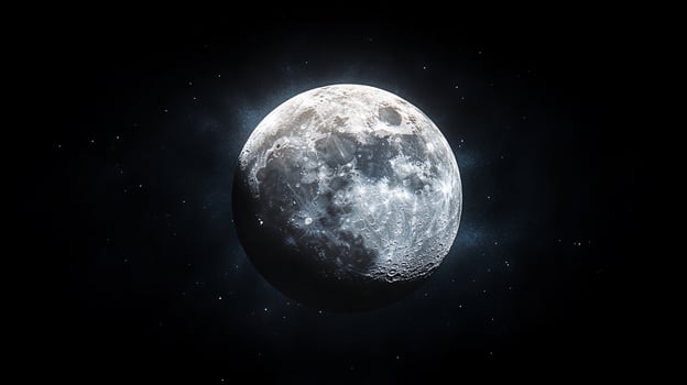 Detailed Full Moon in Outer Space photo
