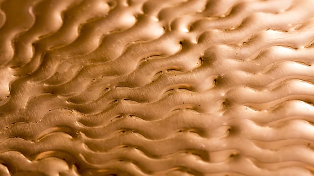 A close up of a gold surface with wavy lines photo