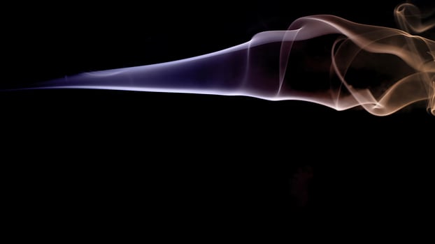 A smoke trail is seen in the air photo