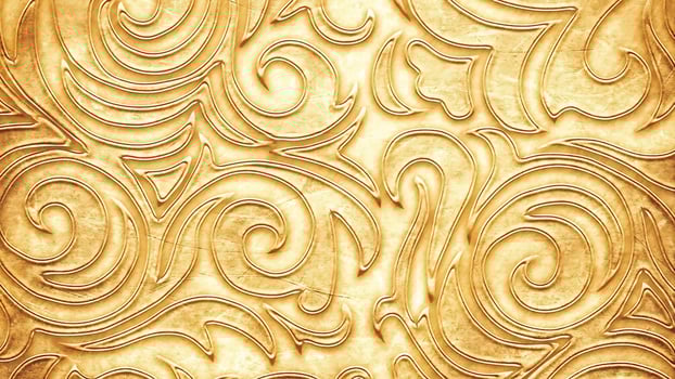 Golden texture background with swirls and swirls photo