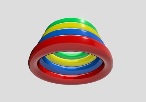 Colorful 3d Rings photo