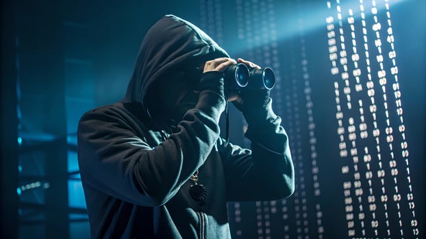 Mysterious Hooded Hacker Spying in Digital World photo