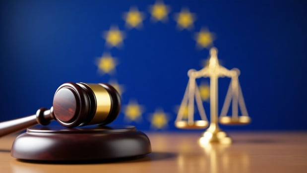 European Union Law Justices, Scales, and Gavel photo