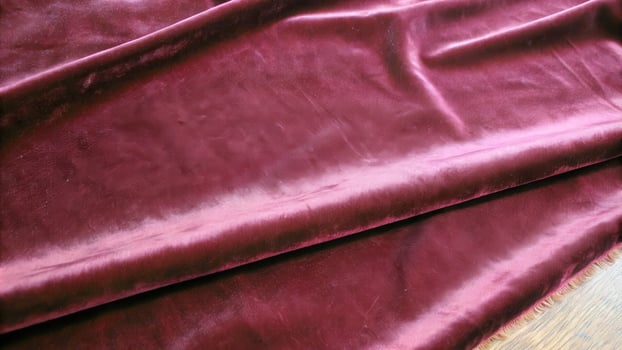 Folded Burgundy Satin Fabric in Soft Lighting photo