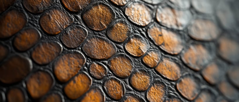 Examination of smooth scales and detailed patterns on snake skin showcasing its unique texture. photo