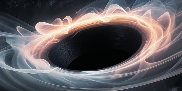 A black hole is shown with a bright light coming out of it photo