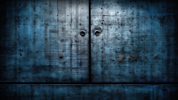 Metal Door Blue Grunge Surface photo