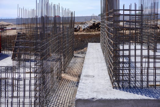 Steel Framework in Construction Site photo
