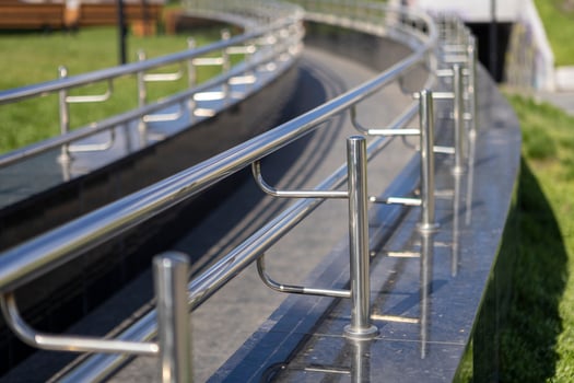 polished stainless steel railings photo