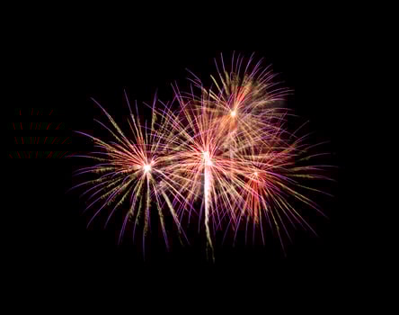 Fireworks on the night sky photo