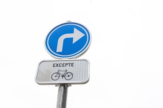 vehicles on the right except bicycles photo