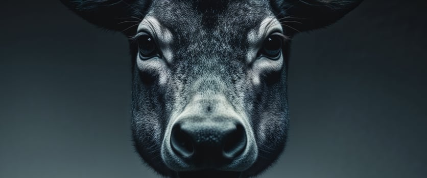 Abstract animal head dark and mysterious image photo