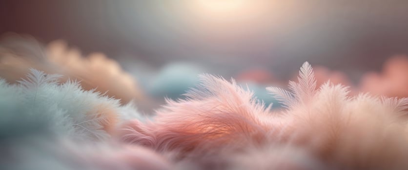 Abstract blurred warm and cool tones soft focus image. photo