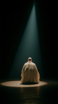 Solitary Reflection in Spotlight photo