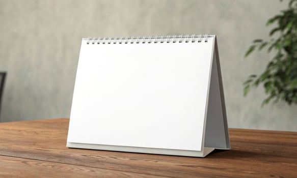 white color object calendar empty blank mockup paper page time week month business reminder diary calendar focus mockup organizer schedule clock agenda d photo