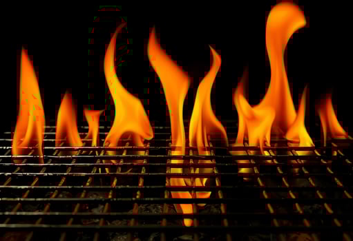 Inferno on the Grill Dancing Flames in Action photo