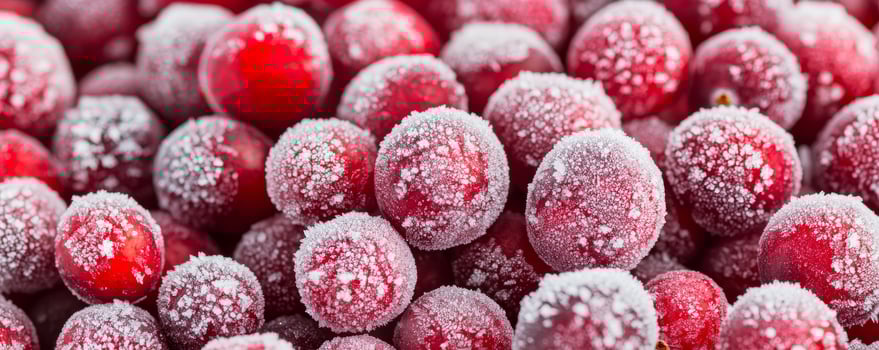 Frosted berries close-up with a textured appearance. photo