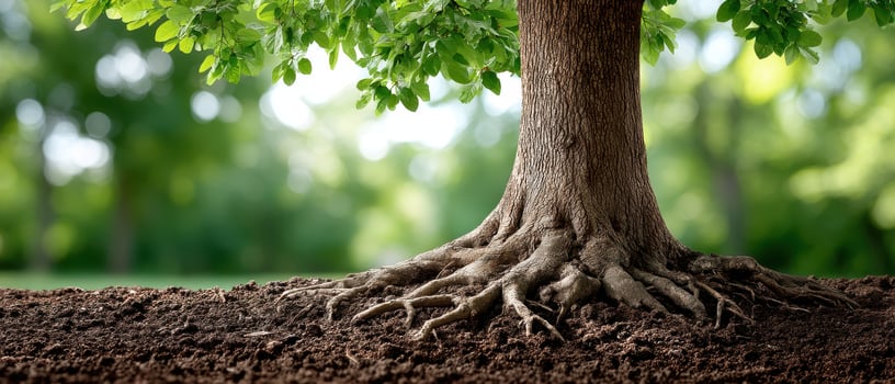 Roots of a majestic tree nature park close-up photography serene environment ground level view natural beauty photo