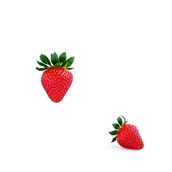 Strawberries in Pure White Studio Setup photo