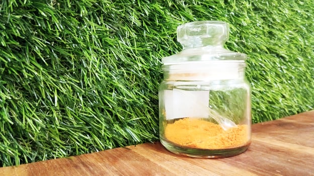 The chili powder is in the small glass jar on the right. photo