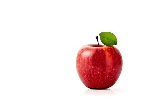Apple with Natural Look Isolated on Pure White photo