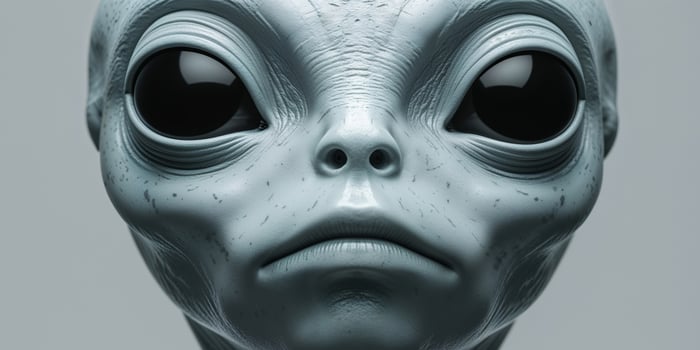 Alien head 3d illustration photo