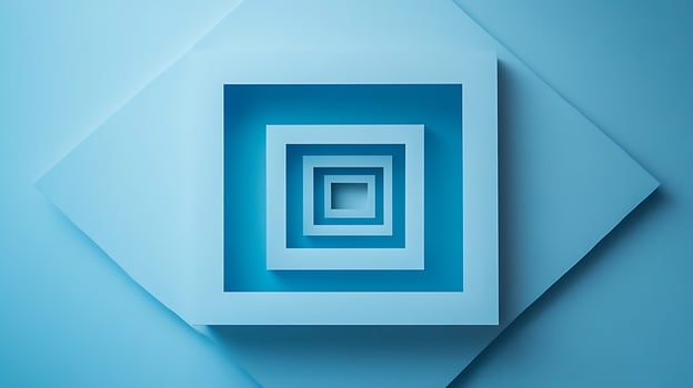 Subtle concentric squares on a soft blue backdrop3785 photo