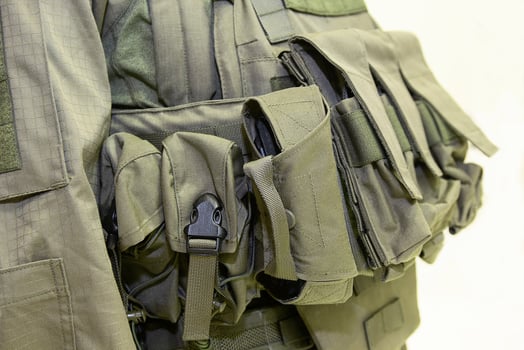 Modern military uniform of the infantryman photo