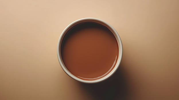 Overhead View of a Cup of Cocoa, Perfect for Beverage or Food Branding. photo