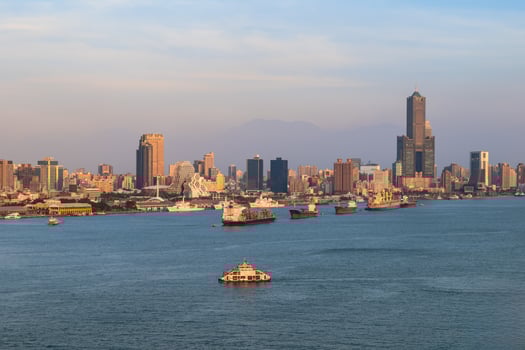 Port of Kaohsiung City in southern Taiwan. photo