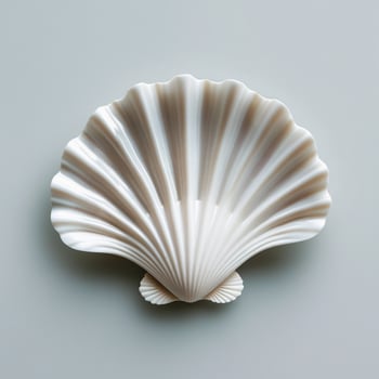 a white shell on a white surface photo