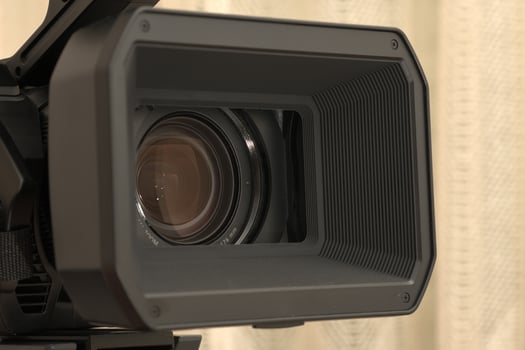 Extreme macro photography of camcorder camera lens photo