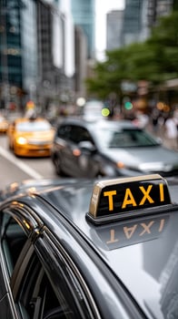 Taxi in the city photo