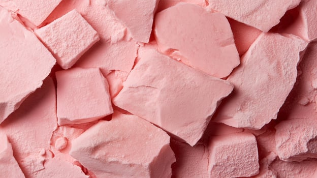A pile of pink crushed ice cream photo