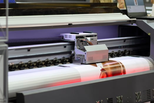 Large format printing machine. Industry photo